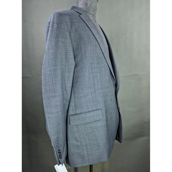 Michael Kors 2 Piece Suit Men 50L Gray Pants 44x32 Wool Blend Quiet Luxury *FLAW - Picture 3 of 16